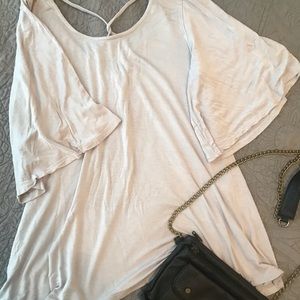 Light Grey Pink Blush Top